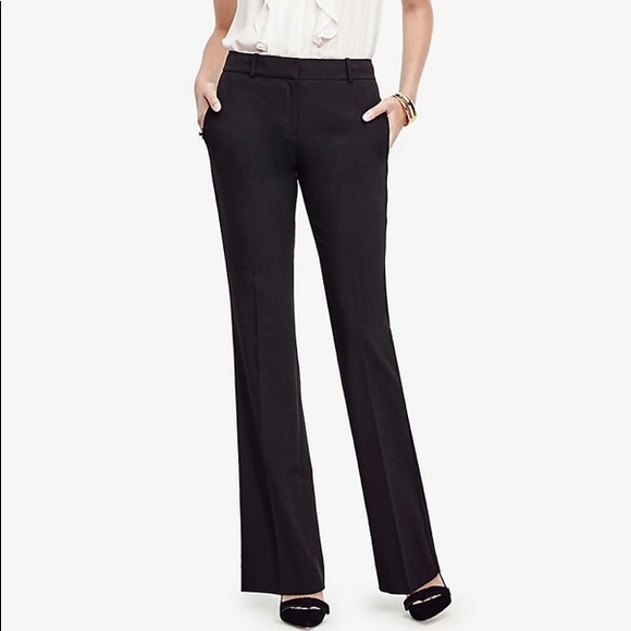 black pinstripe suit trousers